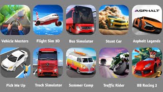 Vehicle Masters,Flight Sim 3D,Bus Simulator Ultimate,Stunt Car Extreme,Asphalt Legends,Traffic Rider screenshot 1