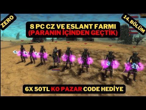 SIFIRDAN DC PRELİ 8 PC ZERO 14. BÖLÜM CZ STONE GOLEM ÇİFT SLOT KAPATTIK (ESLANT EVİL WİZARD)