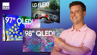 Gigantic TVs! A First look at LG's 97-inch G2 OLED & Samsung's 98-inch Neo QLED