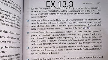 EX 13.3 Q9 TO Q14 SOLUTIONS OF PROBABILITY NCERT CHAPTER 13 CLASS 12th(PART2)
