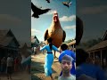 A big pigeon enters the village | True story of the pigeon and the hen 😭#ai #hen #pigeon #kabutar