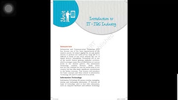 Introduction to IT-ITES Industry 9th Class