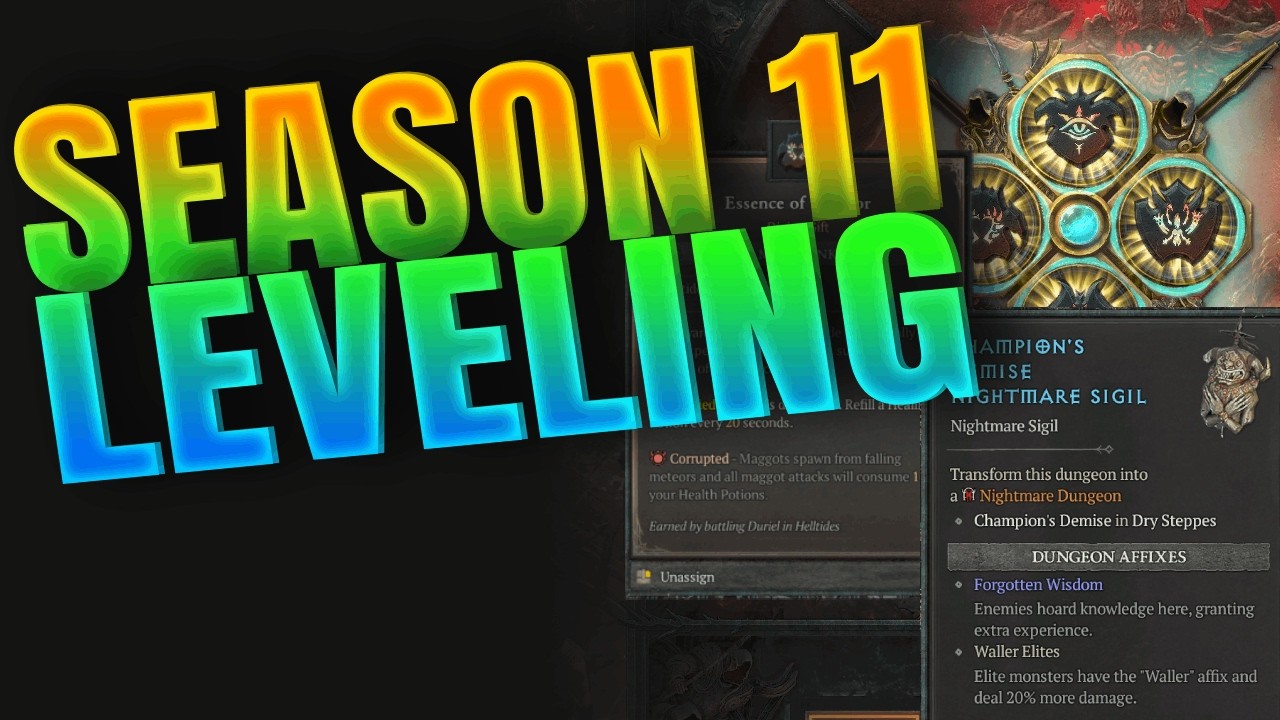 Best Way To Level In Season 11 Diablo 4 - YouTube