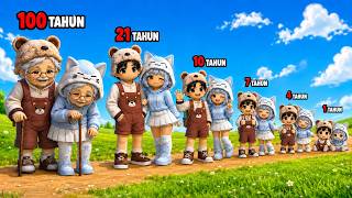 PERJALANAN MENUA BERSAMA ABANGKU DARI USIA BAYI 1 TAHUN SAMPAI TUA 100 TAHUN (ROBLOX) ft @qiharaja