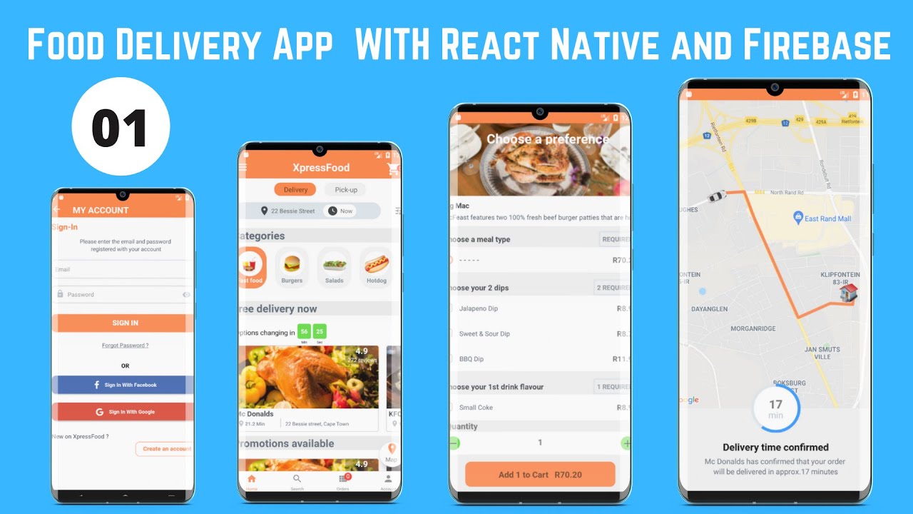 Food Delivery App - React Native And Firebase : #1 Intro \u0026 Overview