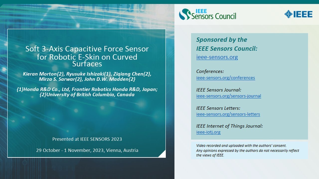 Soft 3-Axis Capacitive Force Sensor for Robotic E-Skin on Curved ...