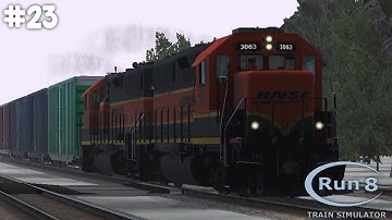 Run8 Train Simulator V3 #23 Running The L-CAL0313 Local on the MP Server With SomeNew Rolling Stock!
