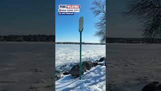 DEEP FREEZE: The Water At A Marina In New York City Was Almost Completely Frozen Over On Monday