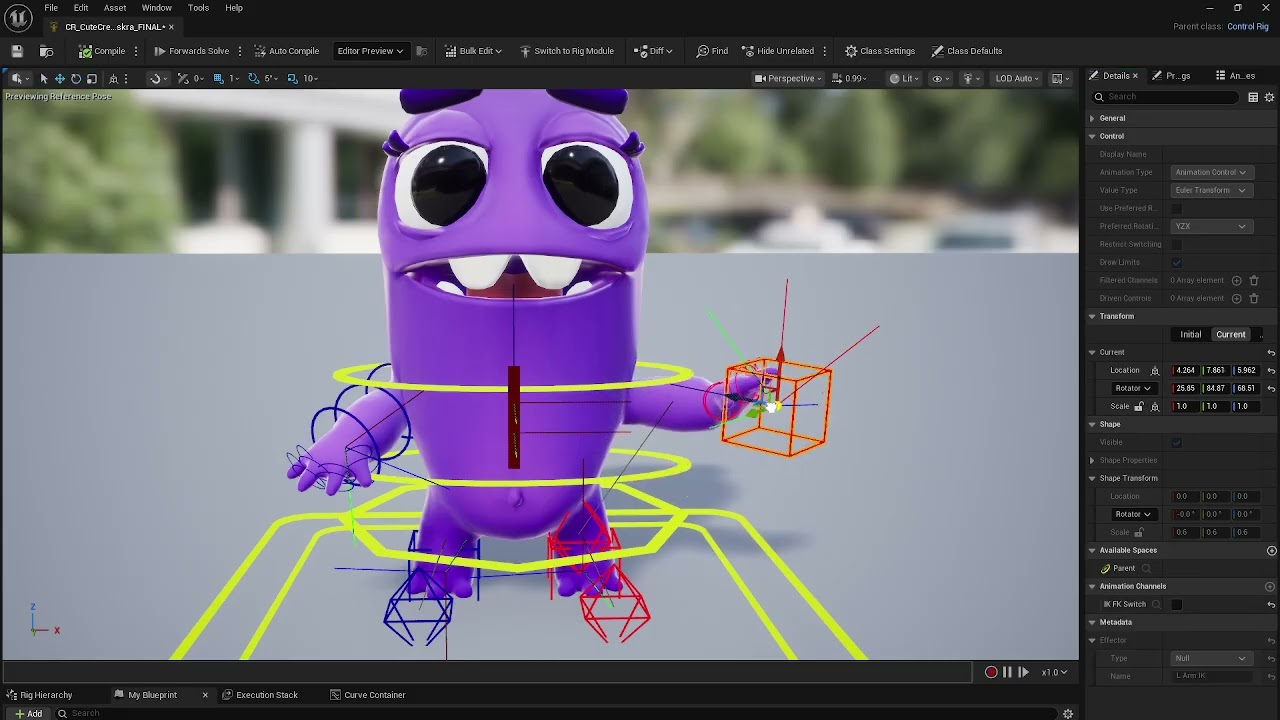 Cute Creation Control Rig in UE - Workshop WIP