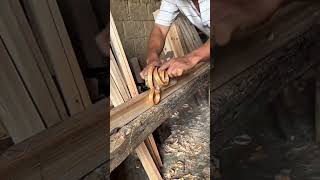 Traditional Wood Carving Skills Using Precise Manual Techniques