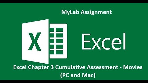 MyLab: Excel Chapter 3 Cumulative Assessment Movies (PC and Mac)