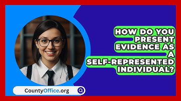 How Do You Present Evidence As A Self-represented Individual? - CountyOffice.org