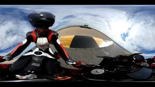 360 Video - Motorcycle Ride, Lap at Chuckwalla Valley Raceway