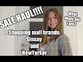 Sinsay and NewYorker Shopping Sale Haul | How much did I save?