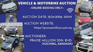VEHICLE & MOTORBIKE AUCTION- 18.04.2025, 10AM