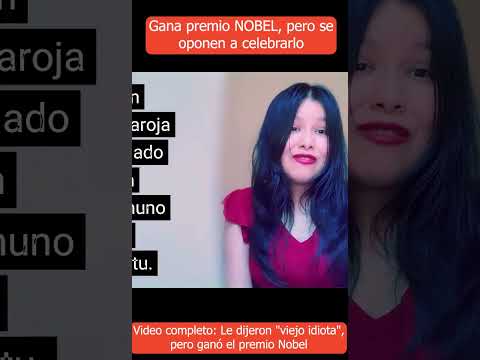 Gana premio NOBEL,