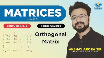 #7  Orthogonal Matrix
