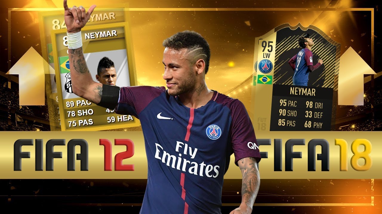 NEYMAR JR DE FIFA 12 A FIFA 18 !!! TODAS