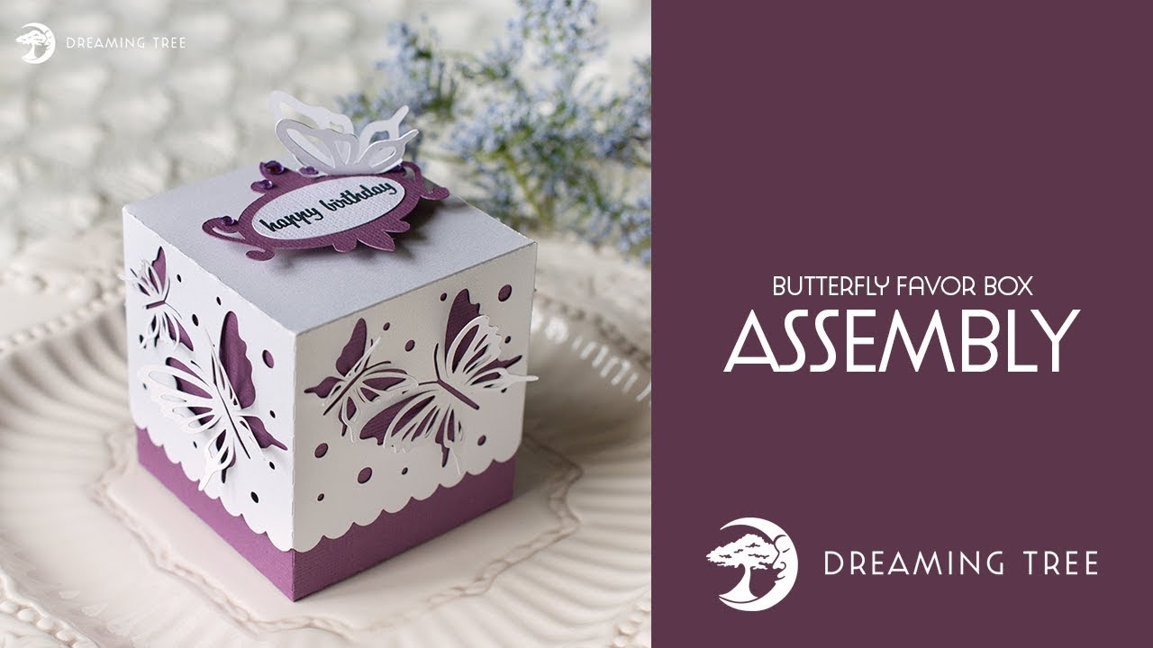 Download Dreaming Tree Butterfly Favor Box Free Svg