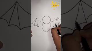 How to Draw a Bat 🦇 | Step by Step | @EasyArt #shorts