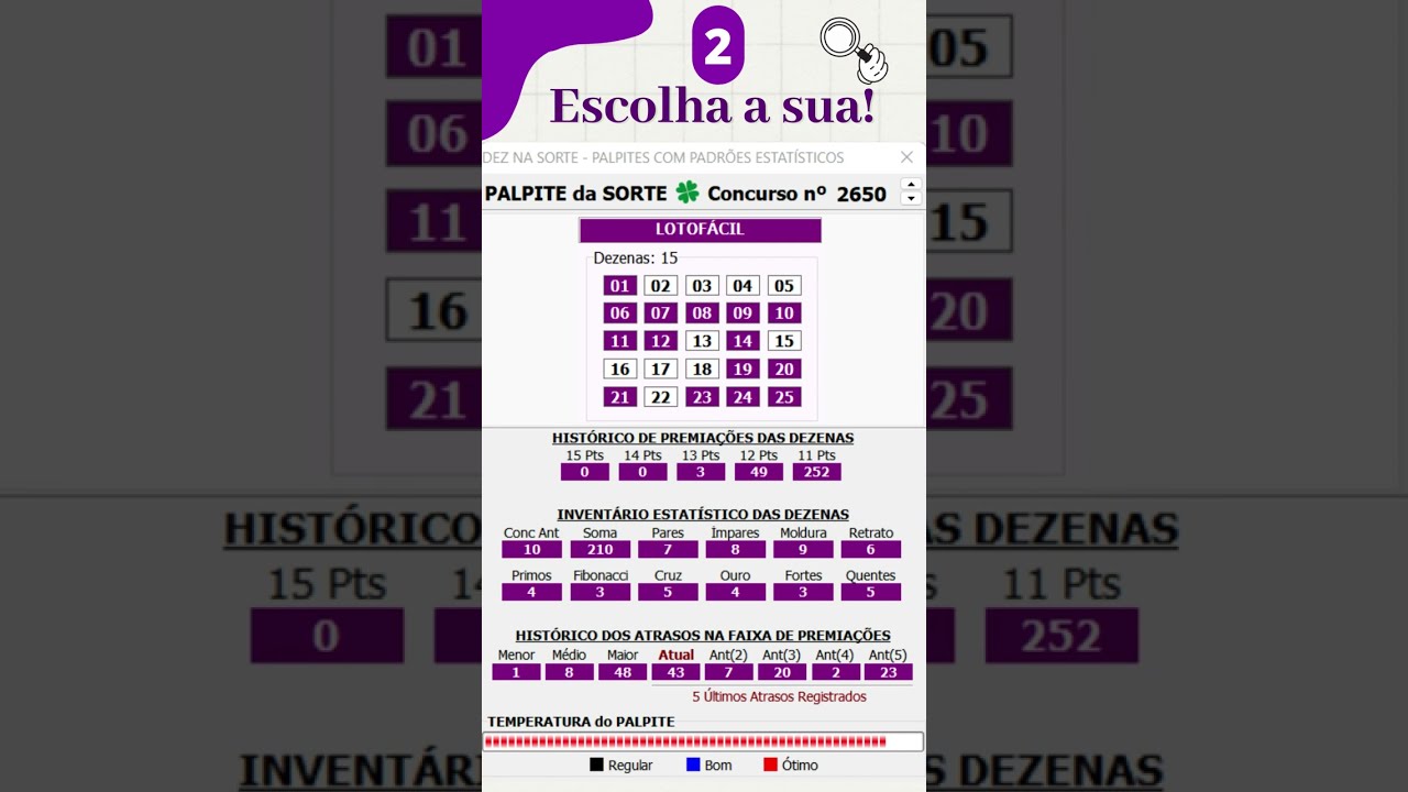 LOTOFACIL – Palpites Virgens de 5 Apostas SUPER PREMIADAS de 15 dezenas pra insistir até PREMIAR!