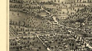 Ballston Spa New York 1891 Panoramic Bird's Eye View Map 6411