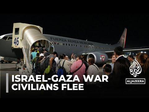 Hundreds of civilians from different countries have left Israel since the Gaza war broke out