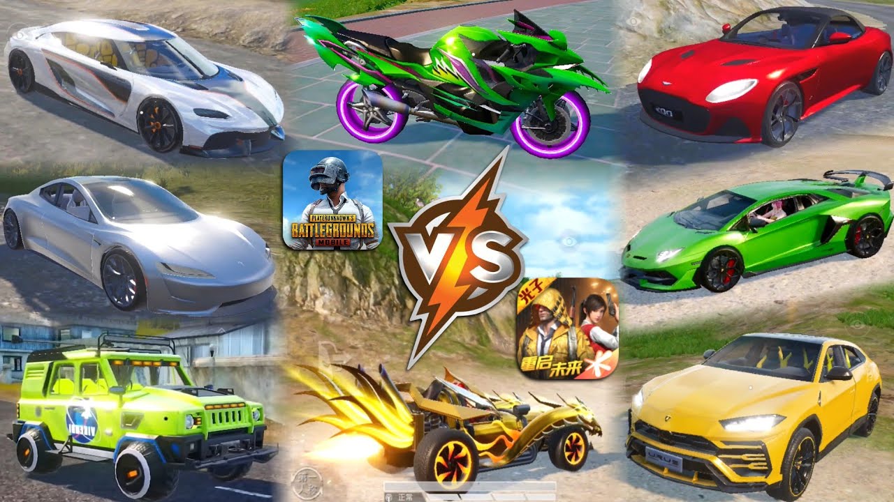 Global vs Chinese PUBG Car Skins | Game For Peace vs PUBG Mobile Vehicle Skins | BGMI vs CHINA PUBG!