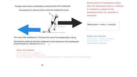 Conservation of momentum.  Type 1 Explosions