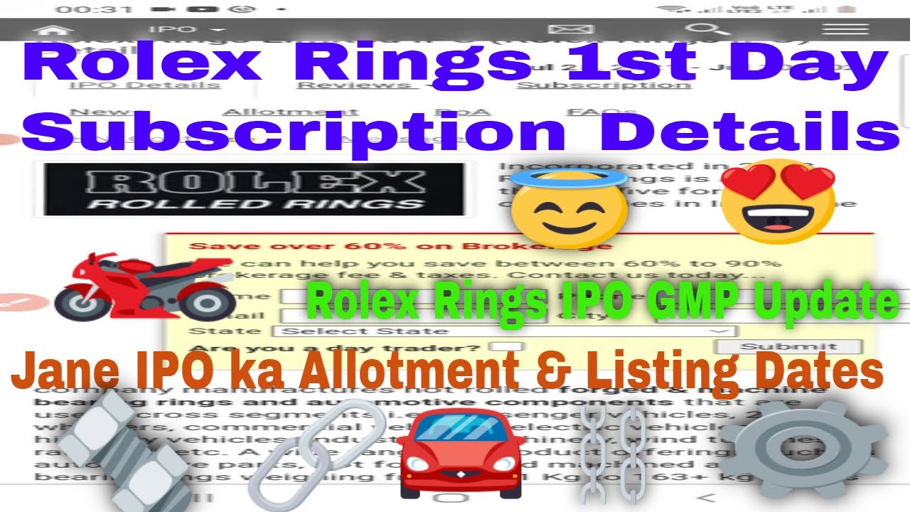 Rolex Rings IPO review Tamil share market IPO Rolex IPO details Tamil pangu  sandhai Rolex IPO Tamil - YouTube