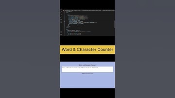 Words & Char Counter Logic #coding #logic