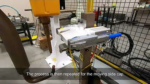 Servo Gun Automatic Cap Changing Process   Kawasaki Spot Welding Robot