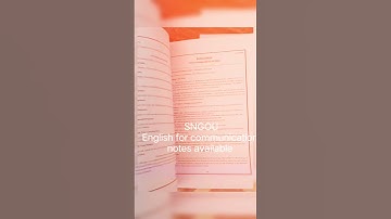 Sree Narayana Guru Open University -First Semester -English for Communication Notes