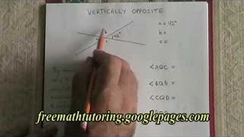 Vertically Opposite Angles