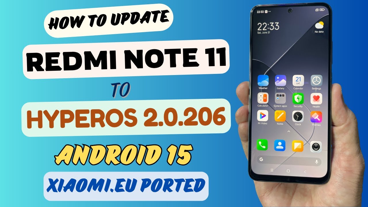 Install HyperOS 2.0.206 Android 15 ON Redmi Note 11-اردو हिन्दी- - YouTube
