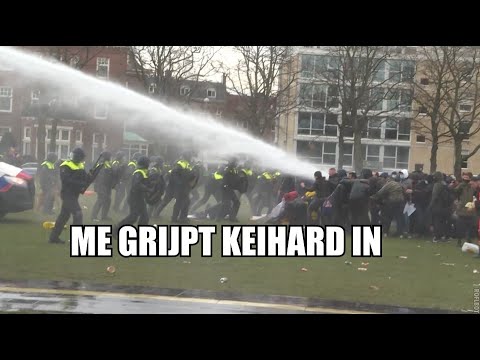 ME grijpt keihard in bij heftige demonstratie Museumplein