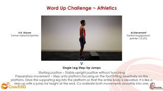 Coachsg X Singapore Athletics Sa - V - Single Leg Step Up Jumps