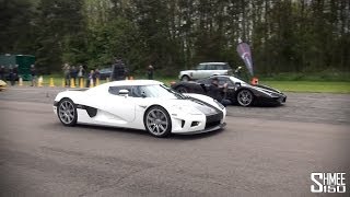 The awesome hypercars, ferrari enzo, and koenigsegg ccx going head to
on drag strip at vmax hypermax by auto vivendi. organised ...
