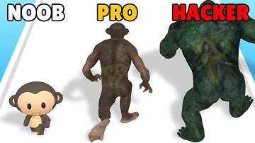 NOOB vs PRO vs HACKER in Monster Evolution Run