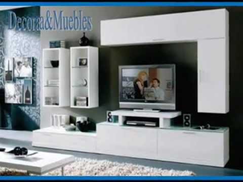 Muebles minimal concept, centro de entretenimiento, tv youtube Muebles de melamina para tv
