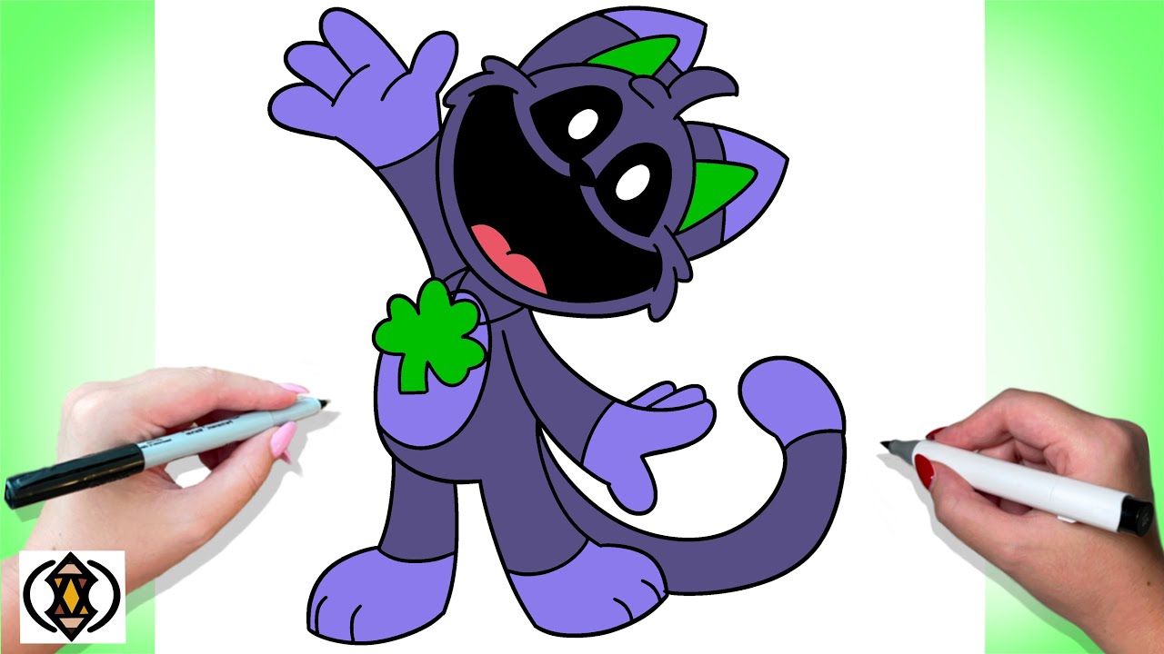 How To Draw Luke Meowluck | Fanmade Smiling Critter | Poppy Playtime ...