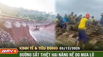 Bản tin kinh tế và tiêu dùng ngày 3/12: Đường sắt thiệt hại gần 50 tỷ đồng do mưa lũ | ANTV