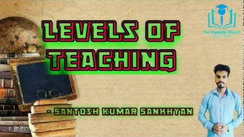 2. Levels of Teaching | UGC/NTA-NET/JRF | Santosh Kumar Sankhyan