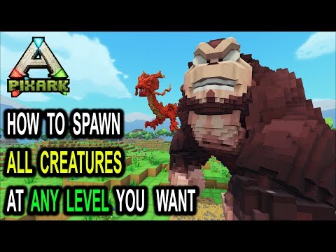 ✔️PixARK HOW TO SPAWN (TAMED) DINOS (WITH LEVELS)! PixARK Console Commands Creature Spawn