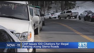 CHP Issues 100 Citations For Illegal Parking Along Sierra Roads