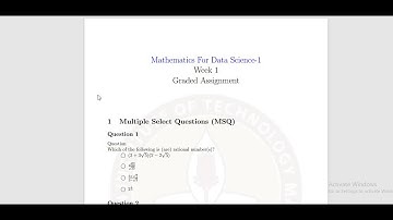 Week1   Week 10 B  Sc DataScience IIT Madras Question paper #QualifierExam #LectureNotes