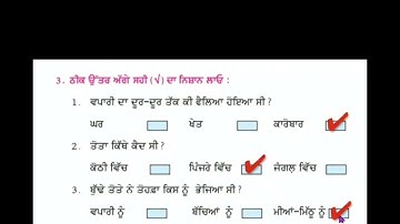 pseb,class third,chapter 17,ਭੇਤ ਦੀ ਗੱਲ (ਪਾਠ ਅਭਿਅਆਸ)