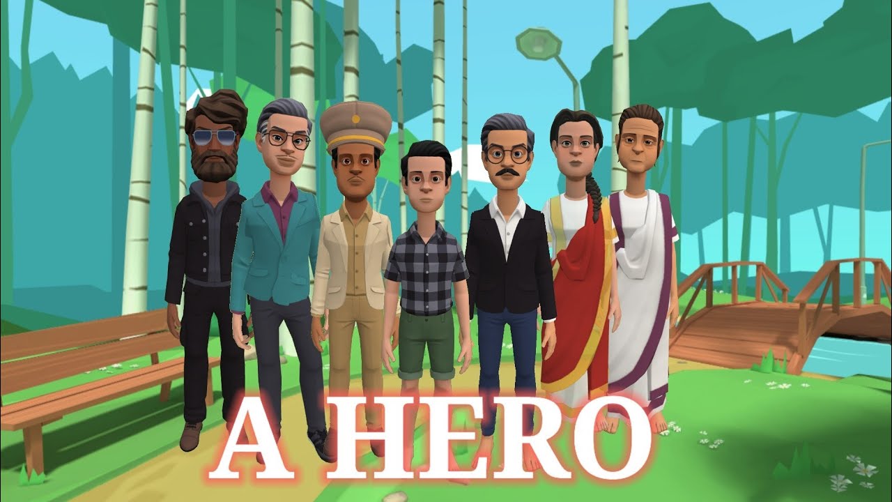 Cartoon video A HERO CLASS 10 ENGLISH LESSON