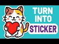 ⭐ How to Draw a Kawaii Cat & Make a Sticker at Home 🐱💖 (No Printer!) | DIY Step-by-Step | 🩷 So Easy!