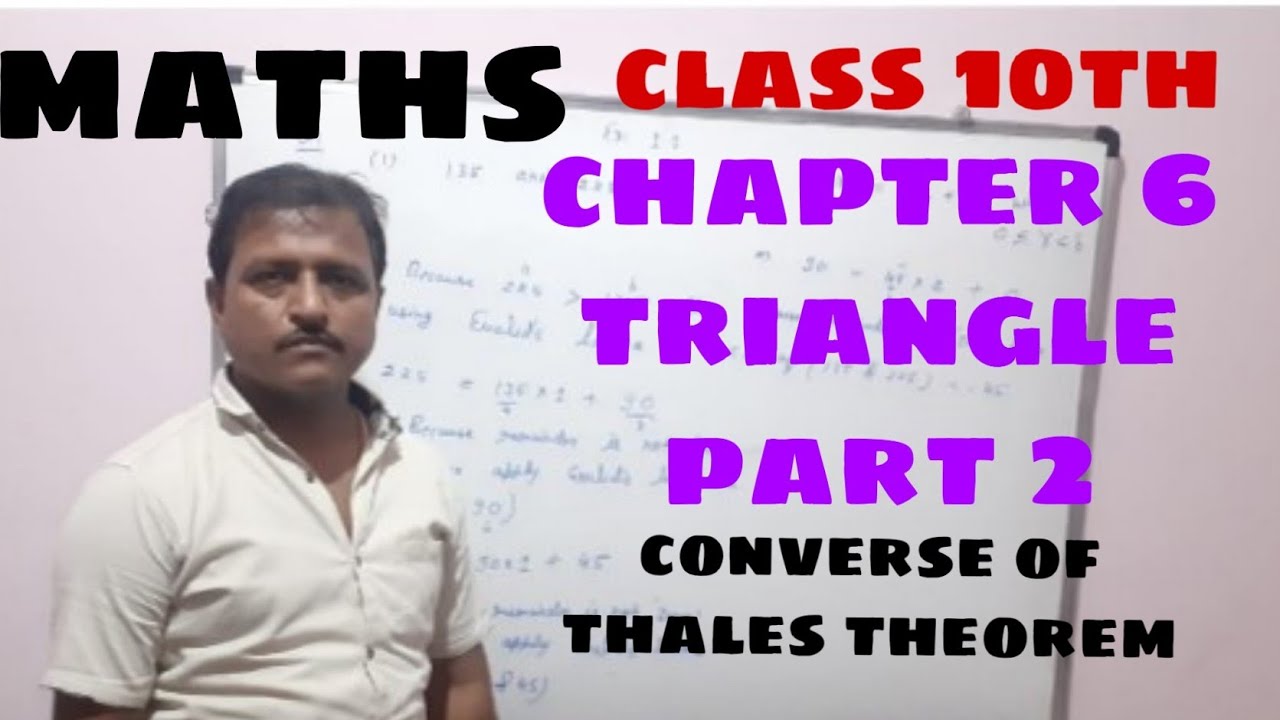 || class 10th maths chapter 6 triangle part 2 converse of thales ...